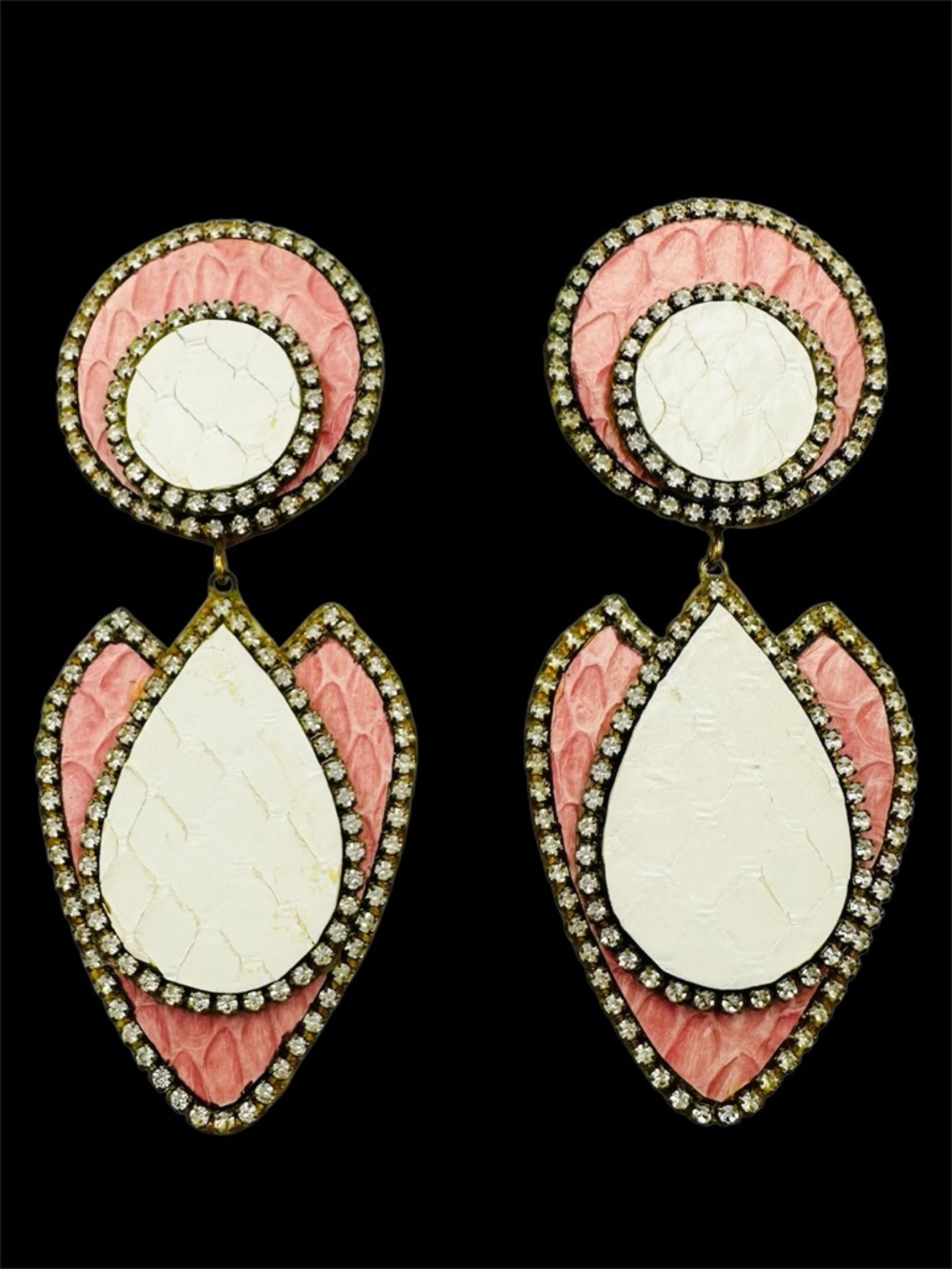 Michelle Martel Vintage 80s Soap Opera Couture Hand Made Earrings